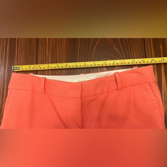 Kate Spade June Surprise Coral Pants Trousers Sz 4 Cropped Mid Rise Pockets - Picture 6 of 12